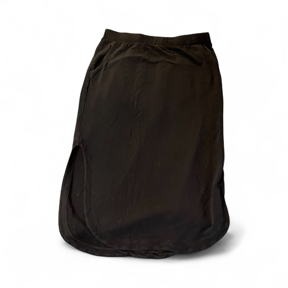 GARNET HILL BLACK MIDI SKIRT